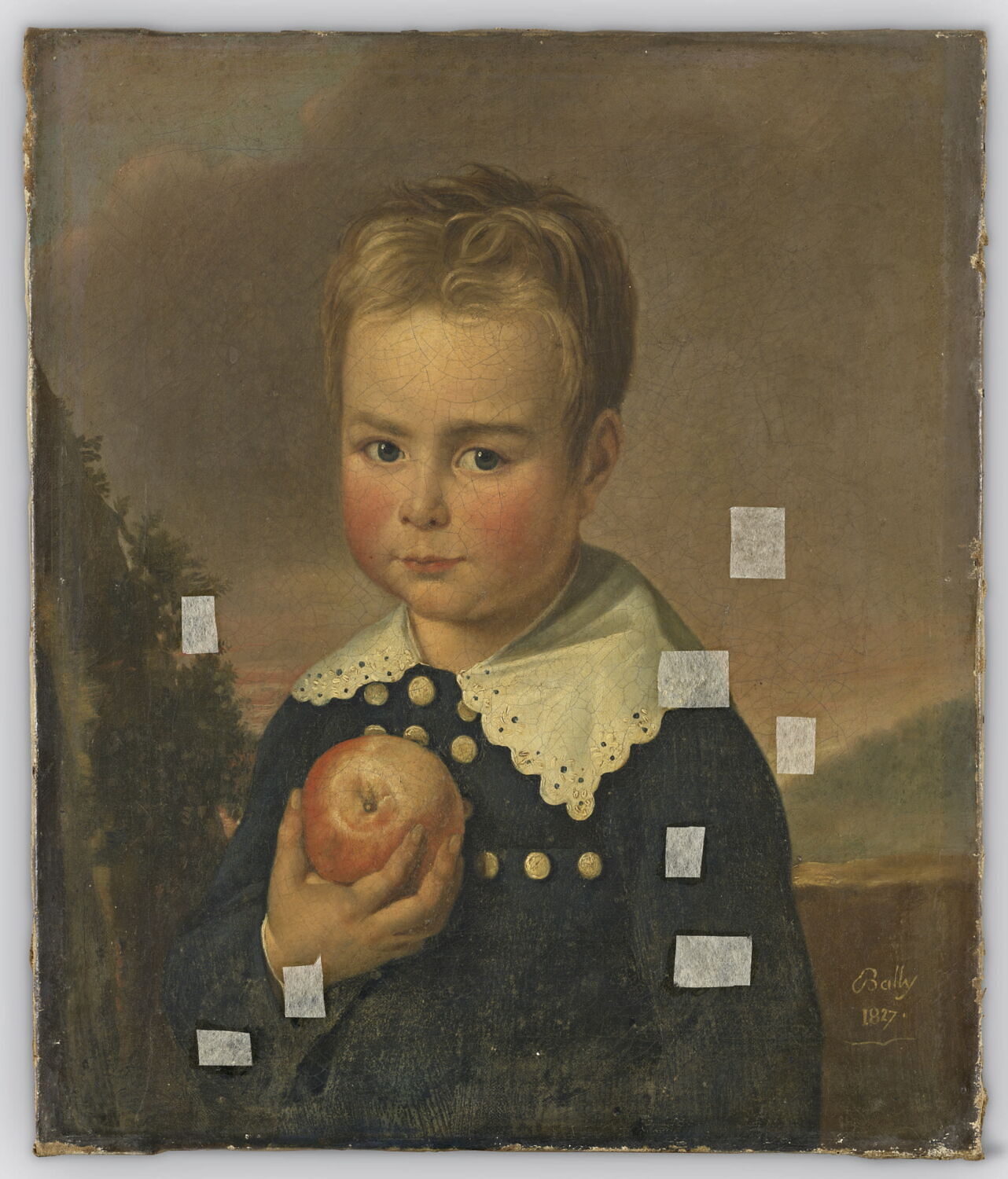 Alexandre Bally, 1800-tal, Portrait de Claude François Alby, enfant, Louvren