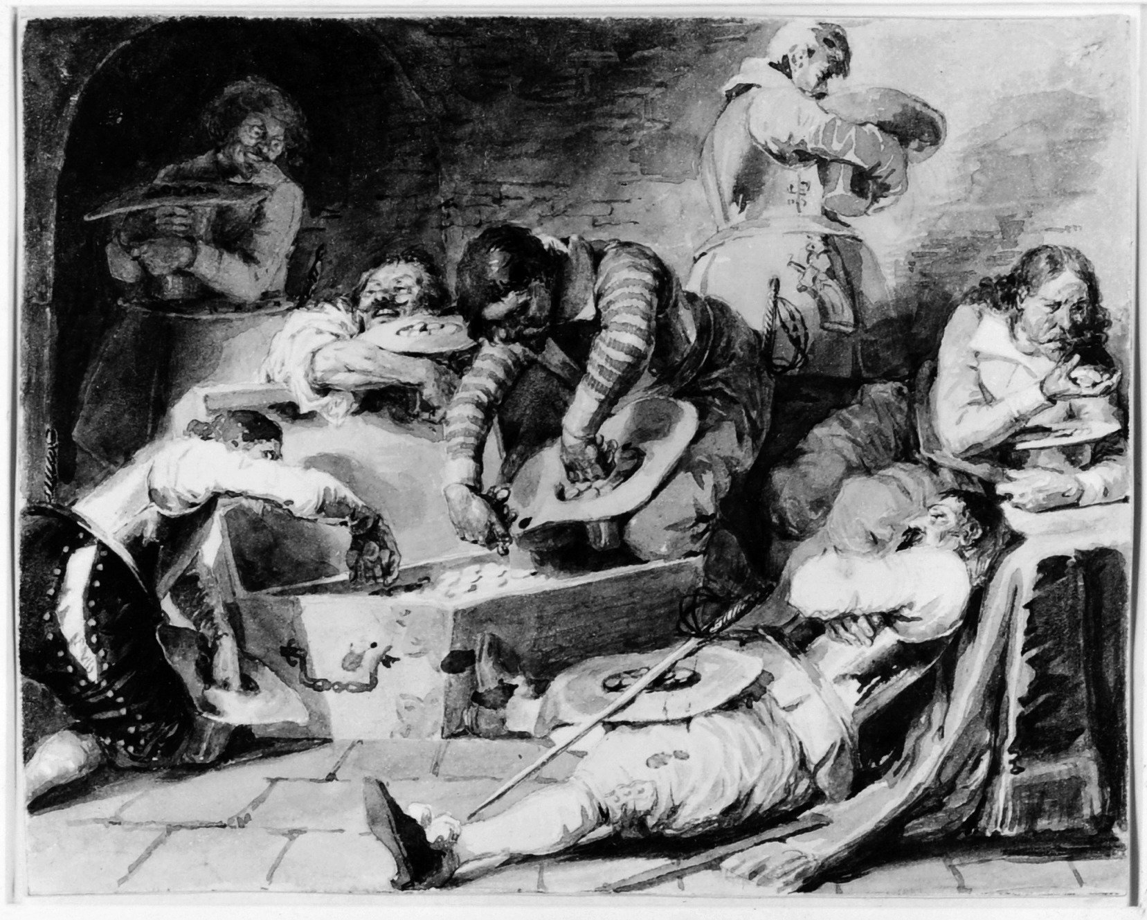 Carl Wahlbom, Plundringsscen från 30-åriga kriget, Nationalmuseum